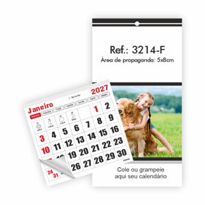 Imã de Geladeira com Bloco 8x7,8cm Ref.: 3214-F