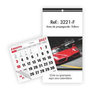 Imã de Geladeira com Bloco 8x7,8cm Ref.: 3221-F