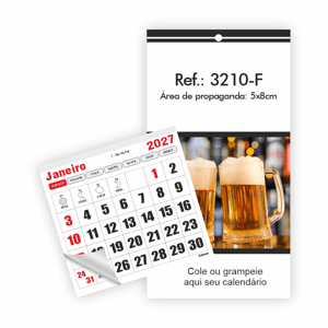 Imã de Geladeira com Bloco 8x7,8cm Ref.: 3210-F