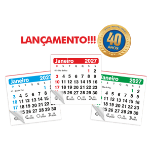 Bloquinho Mini-Calendário 5X5cm Ref.: 791-F
