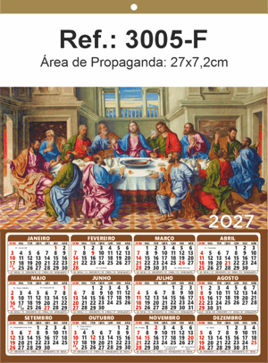 Folhinha de Parede Ref.: 3005-F Base Duplex 250g 27x37 1 Cromo   