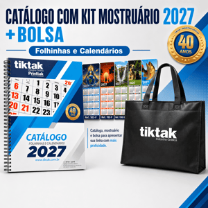 Catálogo com Kit Mostruário 2027 + Bolsa      