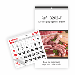 Imã de Geladeira com Bloco 8x7,8cm Ref.: 3202-F Base Papel Alto Alvura 180 g | Bloco Papel 56g 8x15cm Destacado 1 cromo   