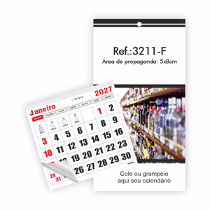 Imã de Geladeira com Bloco 8x7,8cm Ref.: 3211-F