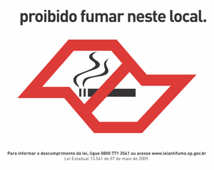 PLACA PVC PROIBIDO FUMAR ADESIVO VINIL E PS 2MM 20X25CM    