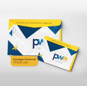 Envelope Comercial Apergaminhado 90g Comercial 17×10 cm 4x0 - Colorido Frente só Frente   