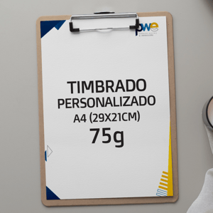 Papel Timbrado A4 - 75g Papel Sufite 75g A4 - 29x21 cm 4x0 ( Colorido Frente só Frente )   