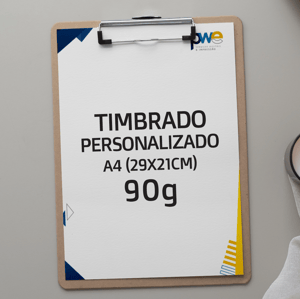 Papel Timbrado A4 - 90g Papel Sufite 90g A4 - 29x21 cm 4x0 ( Colorido Frente só Frente )   
