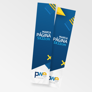 Marca Página - Colorida Frente e Verso - 5x22 cm Papel Brilho 240g 5x22 cm 4x4 ( Colorido Frente e Verso )   