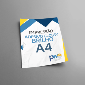 Impressão Adesivo Glossy Brilho - A4 Adesivo Glossy Brilho A4 - 29x21 cm 4x0 ( Colorido Frente só Frente )   