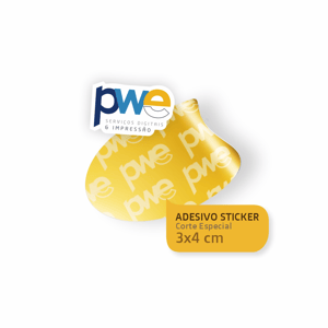 Adesivo Sticker Oval - 3x4 cm - 32 unids por Folha Adesivo Vinil Brilho 3x4 4x0 ( Colorido Frente só Frente )   