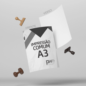 Impressão Offset - A3 - Preto e Branco Frente Papel Offset A3 - 42x29 cm 1x0 ( Preto e Branco só Frente )   