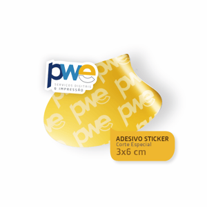 Adesivo Sticker Oval - 3x6 cm - 24 unids por Folha Adesivo Vinil Brilho 3x6 4x0 ( Colorido Frente só Frente )   