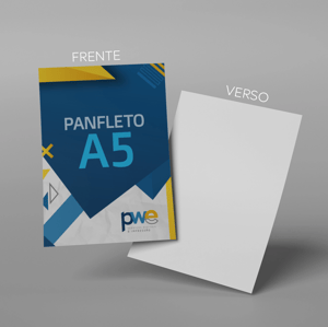 Panfleto/Flyer A5 Couche 115g A5 - 21x15 cm 4x0 ( Colorido Frente só Frente ) Sem Verniz Corte Reto 