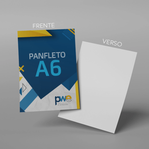 Panfleto/Flyer A6 Couche 115g A6 - 14x10 cm 4x0 ( Colorido Frente só Frente ) Sem Verniz Corte Reto 