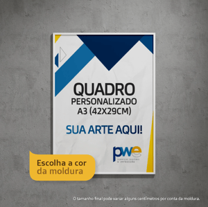 Quadro Personalizado com Acetato - A3  A3 - 42x29 cm 4x0 ( Colorido Frente só Frente )  Acetato 