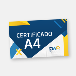Certificado A4 Papel Brilho A4 - 29x21 cm 4x0 ( Colorido Frente só Frente )   