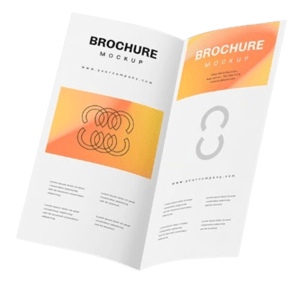 FOLDER A4 VERTICAL GLOSSY 120G A4 29,7X21 CM IMPRESSÃO 4X4 BRILHO CORTE RETO / COM 1 DOBRA 