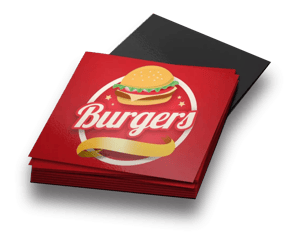 IMÃ DE GELADEIRA GLOSSY 180 G 5X4,5 CM IMPRESSÃO 4x0 LAMINAÇÃO BOPP BRILHO CORTE RETO 