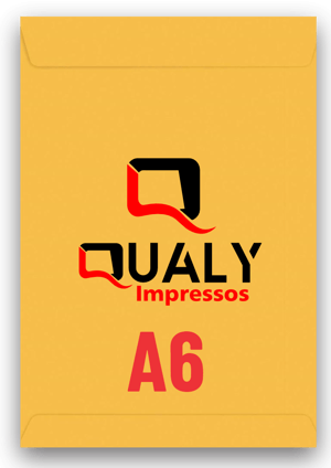 ENVELOPE OURO A6 PAPEL OFFSET 80G 11X17 CM IMPRESSÃO 4x0 FOSCO  