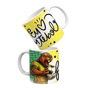 CANECA AAA COPA DO MUNDO CERÂMICA CILÍNDRICA 4x0 BRILHO  