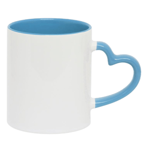 CANECA INTERIOR E ALÇA CORAÇÃO COLORIDO CERÂMICA 325 ML 4X0 BRILHO  ENVIAR SUAS INFORMAÇÕES PELO WHATSAPP OU ÁREA DO CLIENTE