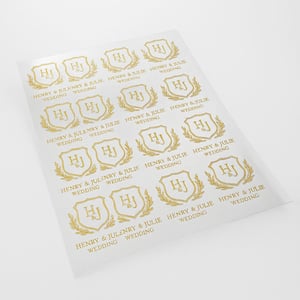 Adesivo Transparente com Hotstamping