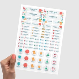 Adesivo Personalizado Adesivo Personalizado 4x0 - Colorido Frente  Semi corte digital Entregue em Folhas no formato 32x48cm