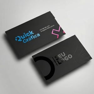 Cartão de visita Verniz Localizado Papel Couchê 300g 9x5cm 4x4 - Colorido Frente e Verso Laminação Fosca  