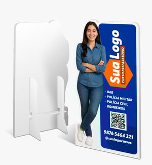 Totem Personalizado - POLIONDA 4MM POLIONDA 4MM  UV - 4x0 - Colorido Frente  Corte Especial / Personalizado Apoio traseiro