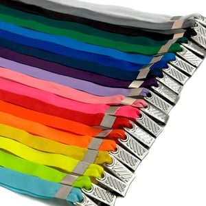 Cordão Liso para crachá - 9mm Poliéster sem personalização. 850x9 mm Diversas opções - Consulte  Clips Jacaré 