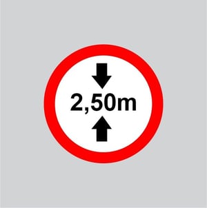 Placa Altura Máxima Permitida