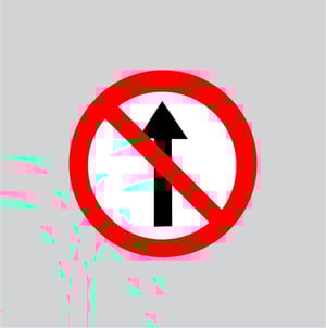 Placa Sentido Proibido
