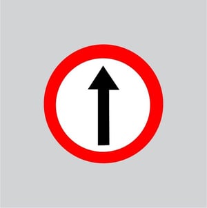 Placa Siga em Frente