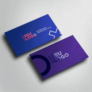 Cartão de Visita Verniz localizado Papel Duodesign 300g 9x5cm   Corte reto 