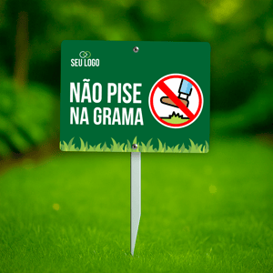 Placas de Jardim PVC 2mm 20X15CM 4x0  Haste 45cm 