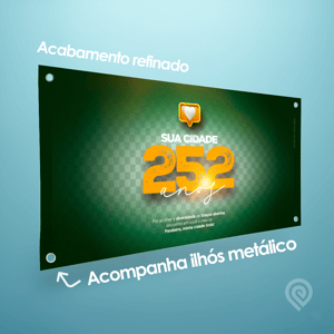 Lona com Ilhós 440g -