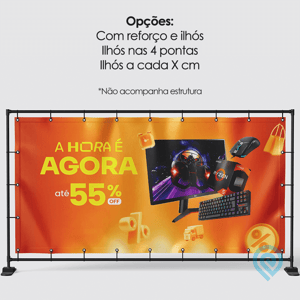 Lonas para Backdrop - Com reforço + ilhós