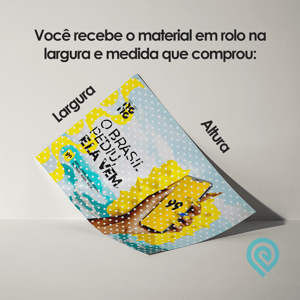 Adesivo Perfurado Por Rolo - Largura 134