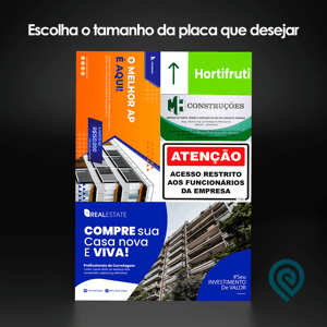 PLACA DE PS ADESIVADA - FRENTE E VERSO