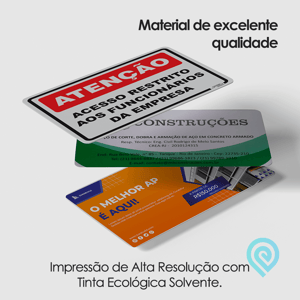 Placa de PS Adesivada - Medida Fixa