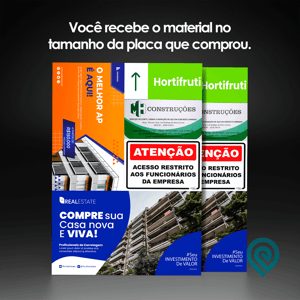Placa de PS Impressão UV - Tamanho Personalizado