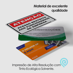 Placa de PS Impressão UV + Corte Especial