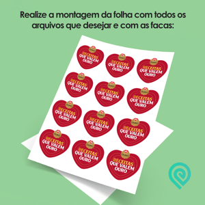 Cartela de Adesivos Blackout com Recorte - A4