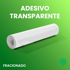 Adesivo Transparente para Impressão - Fracionado Adesivo Vinil Transparente - Material Fracionado - Material para impressão em Solvente, UV e Látex Excelente para Impressão e Laminação Acabamento Brilhante ou Fosco Brilho ou Fosco