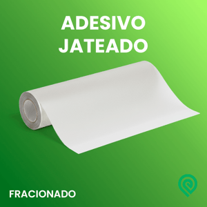 Adesivo Jateado para Impressão - Fracionado Adesivo Vinil Jateado - Transparente Fosco - Material Fracionado - Material para impressão em Solvente, UV e Látex Excelente para Impressão e Laminação Acabamento Brilhante ou Fosco Jateado