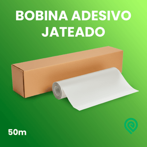 Adesivo Jateado para Impressão - Bobina Fechada Adesivo Vinil Jateado - Transparente Fosco - Bobina Fechada Material para impressão em Solvente, UV e Látex Excelente para Impressão e Laminação Acabamento Brilhante ou Fosco Jateado