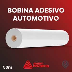 Adesivo Automotivo Avery 3820 - para Impressão - Bobina Fechada Adesivo Vinil Branco Automotivo - Bobina Fechada - Material para impressão em Solvente, UV e Látex Excelente para Impressão e Laminação Acabamento Fosco Fosco
