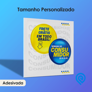 Placa De Ps Adesivada - Tamanho Personalizado Placa de PS Virgem Tamanho Personalizado Impressão Colorida [SOLVENTE] Placa Adesivada Corte Reto - Refile Brilho ou Fosco