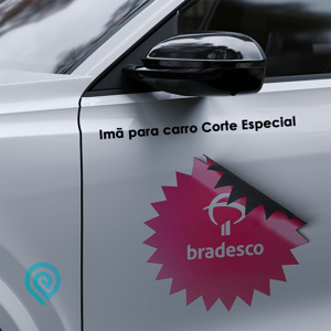Imã para Carro - Faca Especial Manta Magnética Personalizada 0,8mm - Tamanho Personalizado - Impressão Colorida [SOLVENTE] Imã Adesivado - Faca Especial Brilho ou Fosco